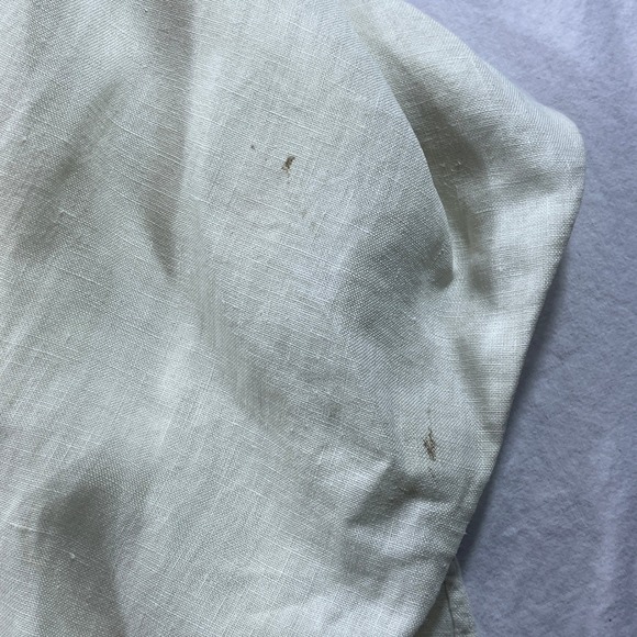 Ralph Lauren Blaire Linen Button Down Shirt‎ Mens XL Ivory Beige Casual - Picture 5 of 9